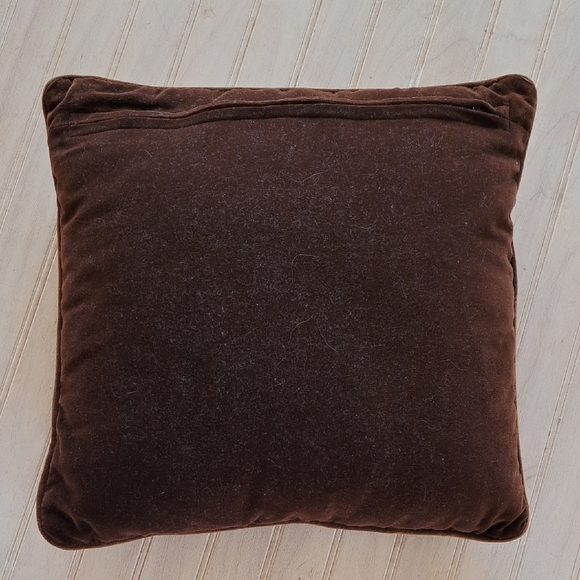 Vintage 100% Wool Needlepoint Floral Handmade Decorative Tapestry Mini Pillow - Picture 4 of 8